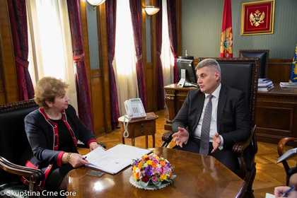Среща на посланик Плугчиева с Иван Брайович, Председател на парламента на Черна гора